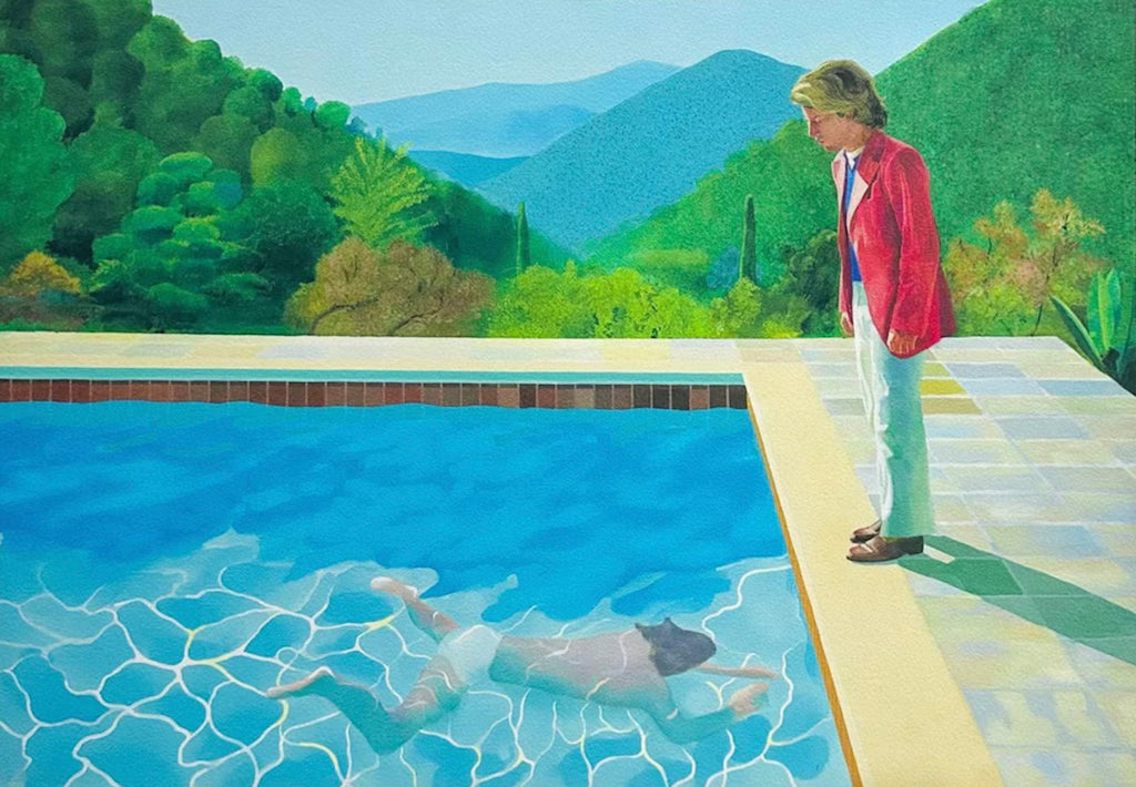 David Hockney Style Swimming Pool Canvas