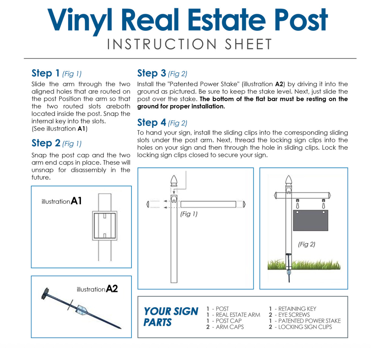 Real Estate Post and Frame