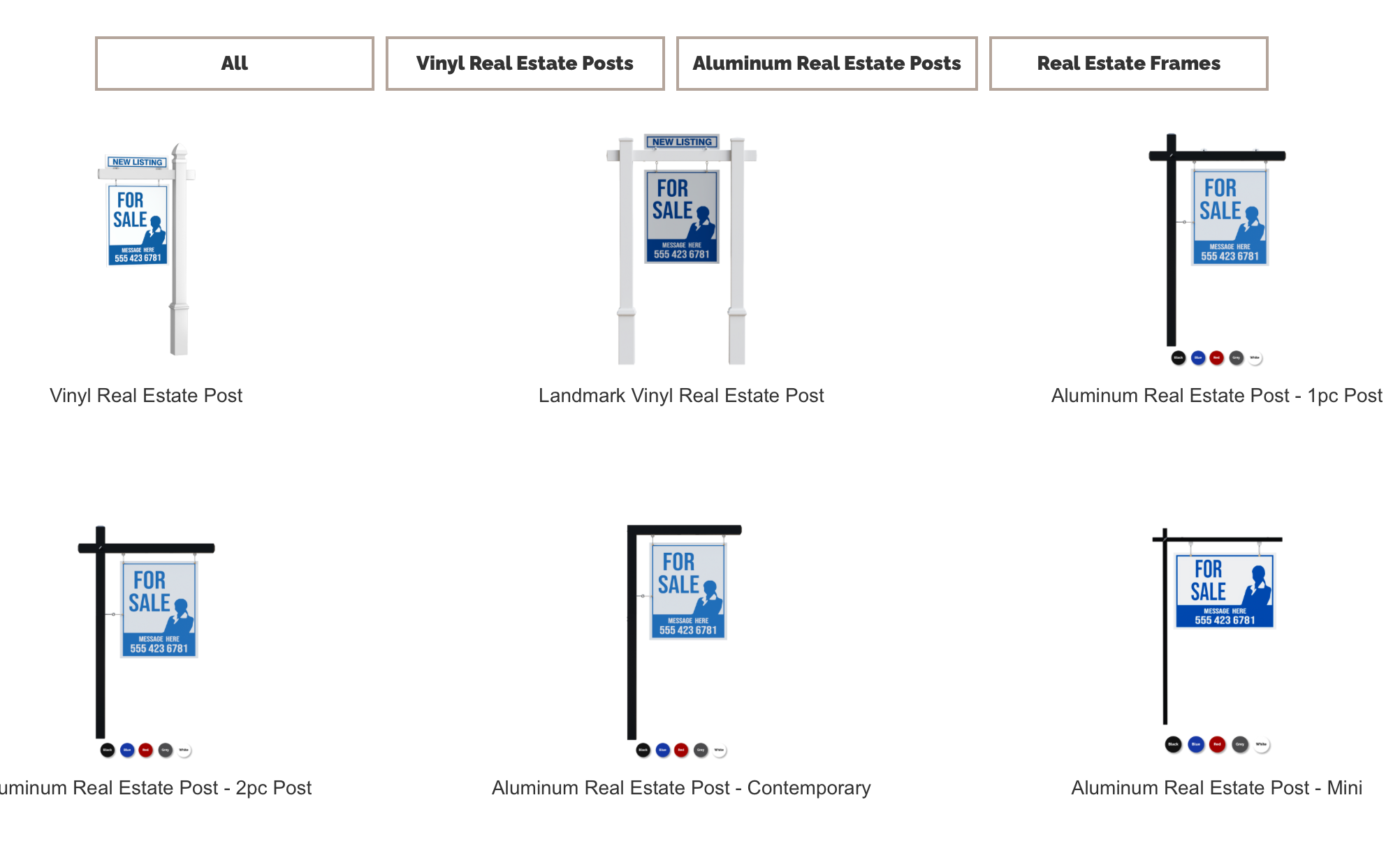 Real Estate Post and Frame