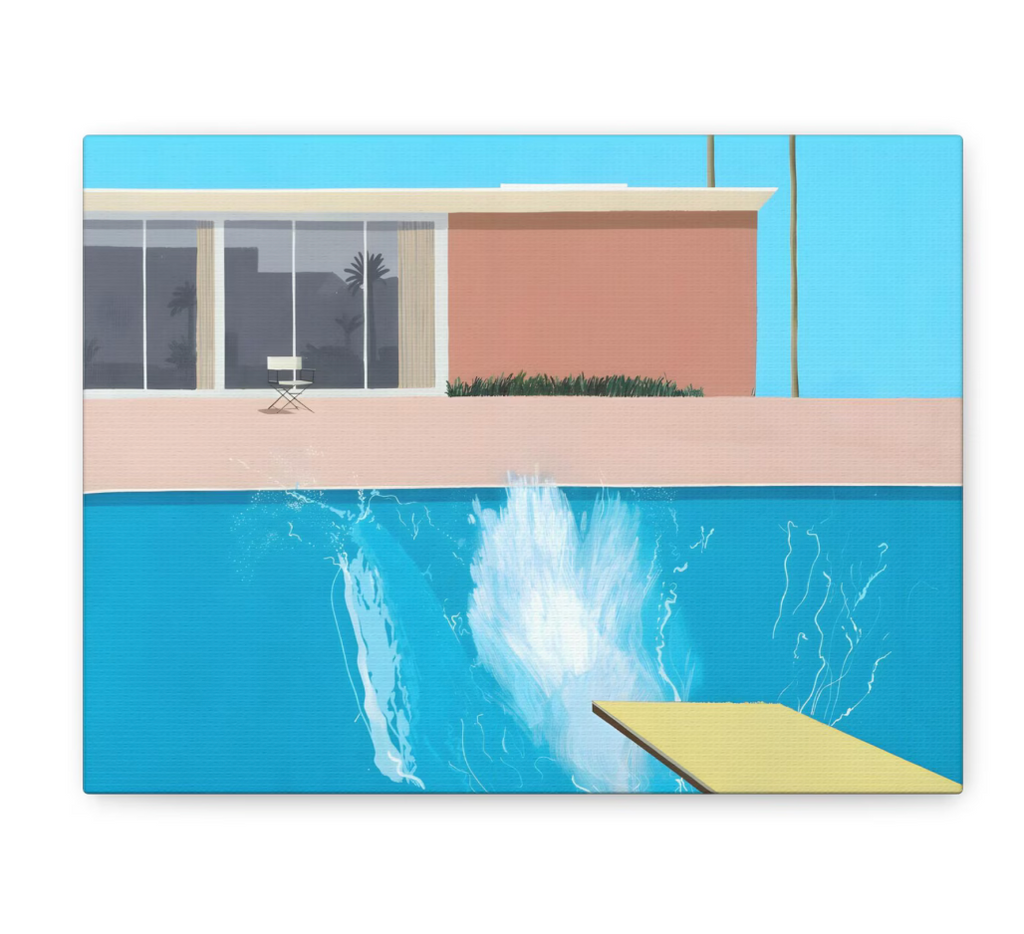 A Bigger Splash California Day David Hockney Painting Canvas Wall Art