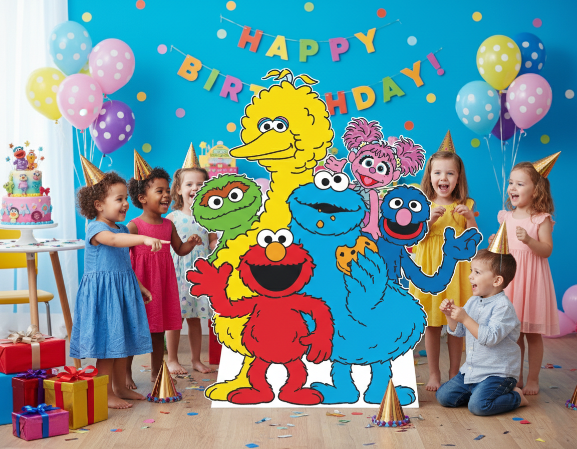 Sesame Street "Life-Size" Birthday Standee (digital file)