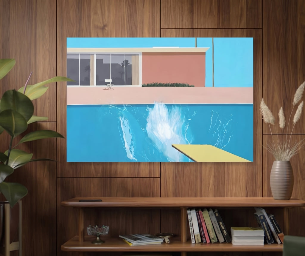 A Bigger Splash California Day David Hockney Painting Canvas Wall Art
