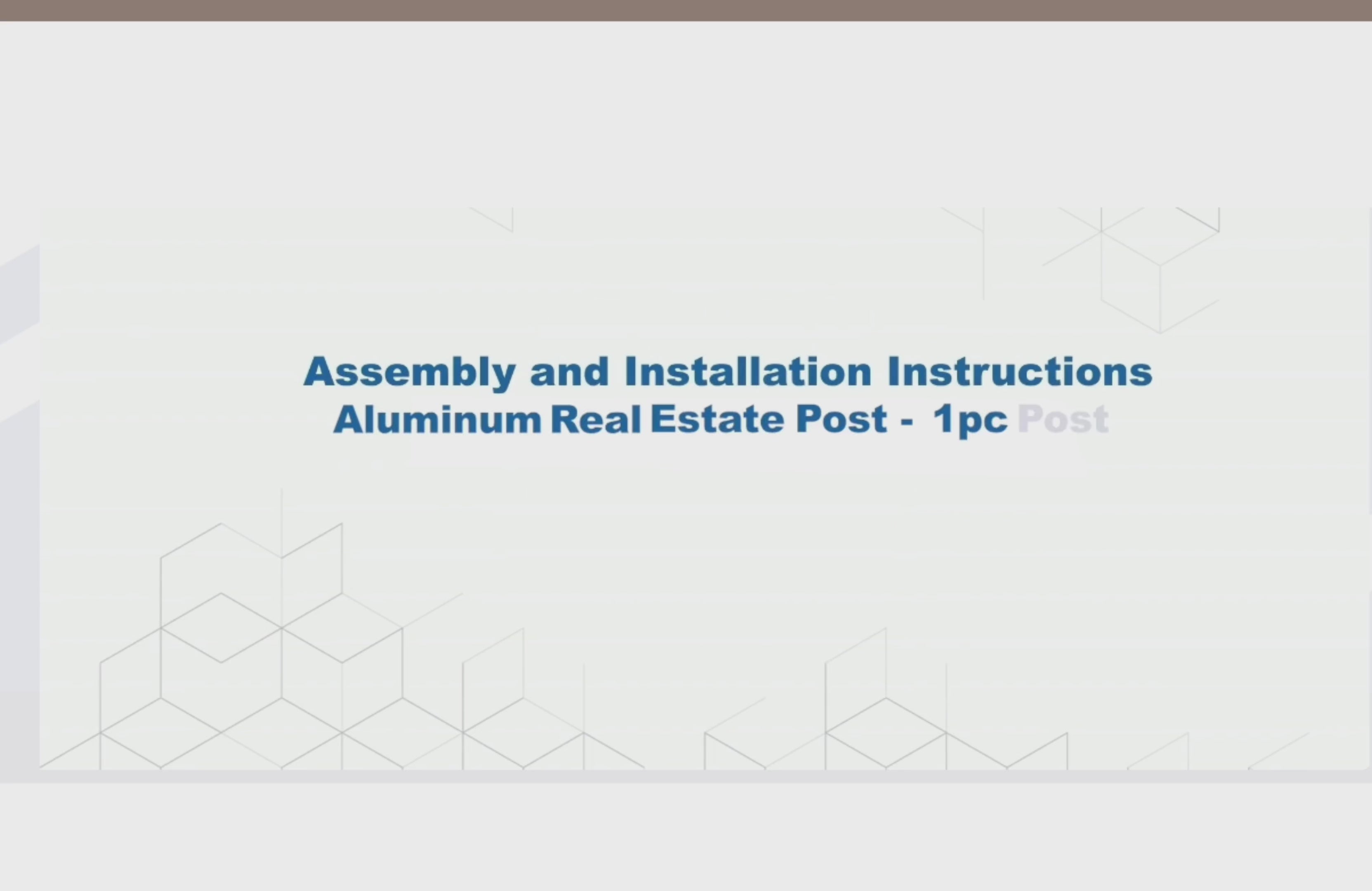 Real Estate Post and Frame
